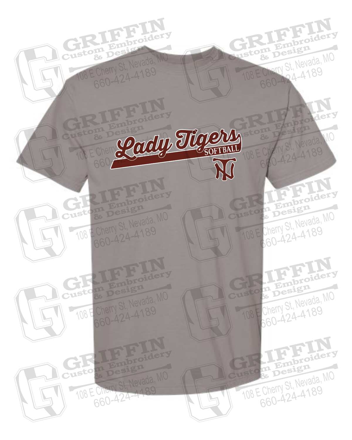 Comfort Colors Short Sleeve T-Shirt - Softball - Nevada Tigers 26-B