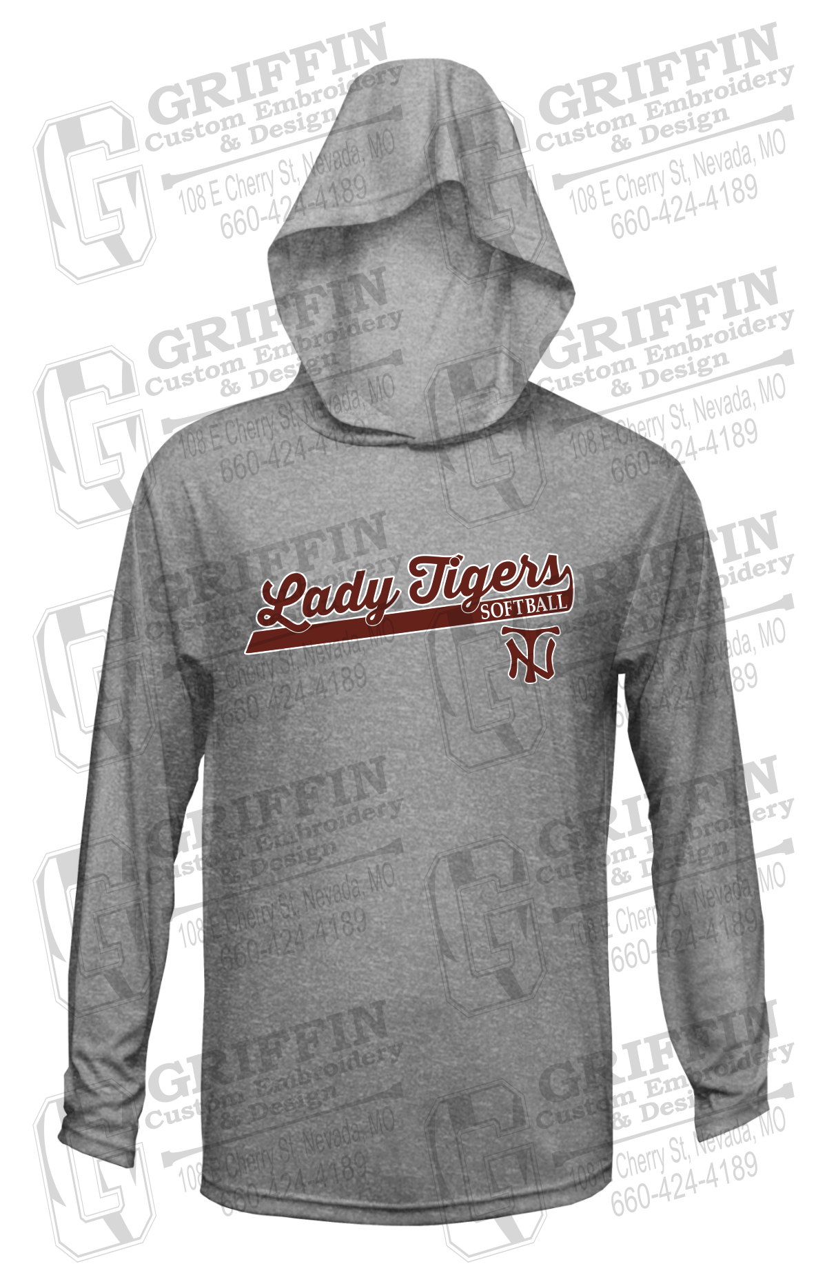 Dry-Fit T-Shirt Hoodie - Softball - Nevada Tigers 26-B