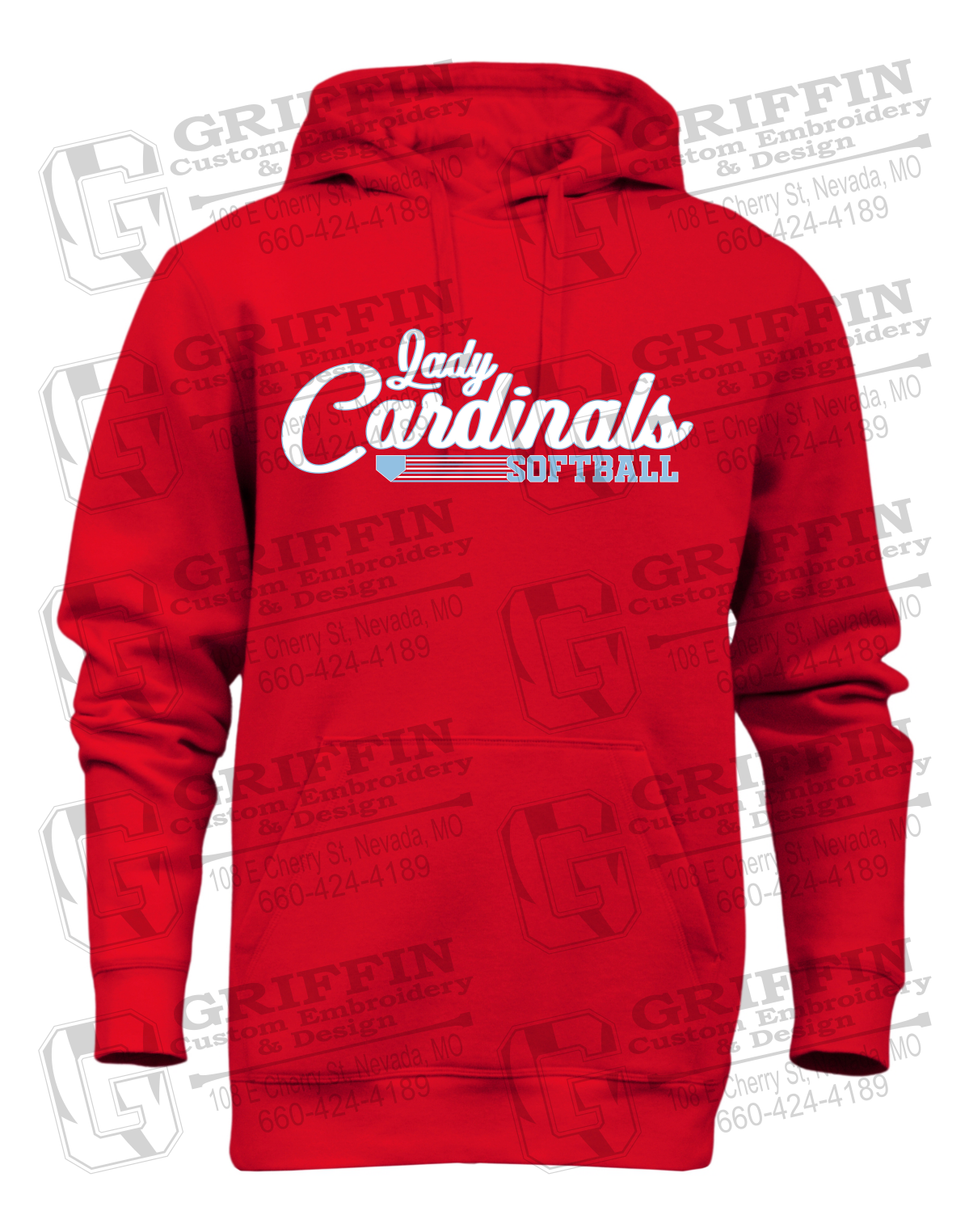Heavyweight Fleece Hoodie - Lady Cardinals Softball 26-B