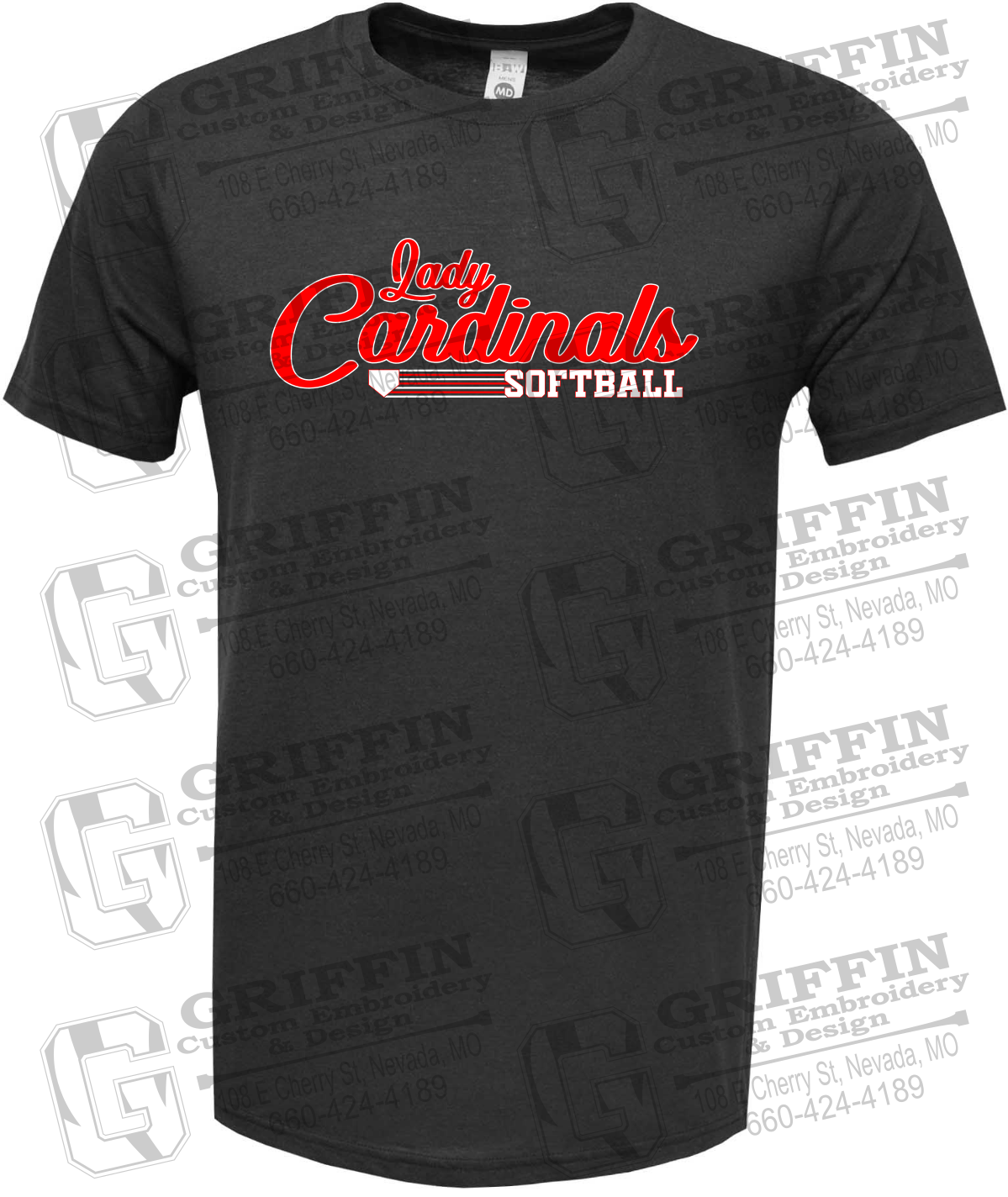 Soft-Tek Short Sleeve T-Shirt - Lady Cardinals Softball 26-B