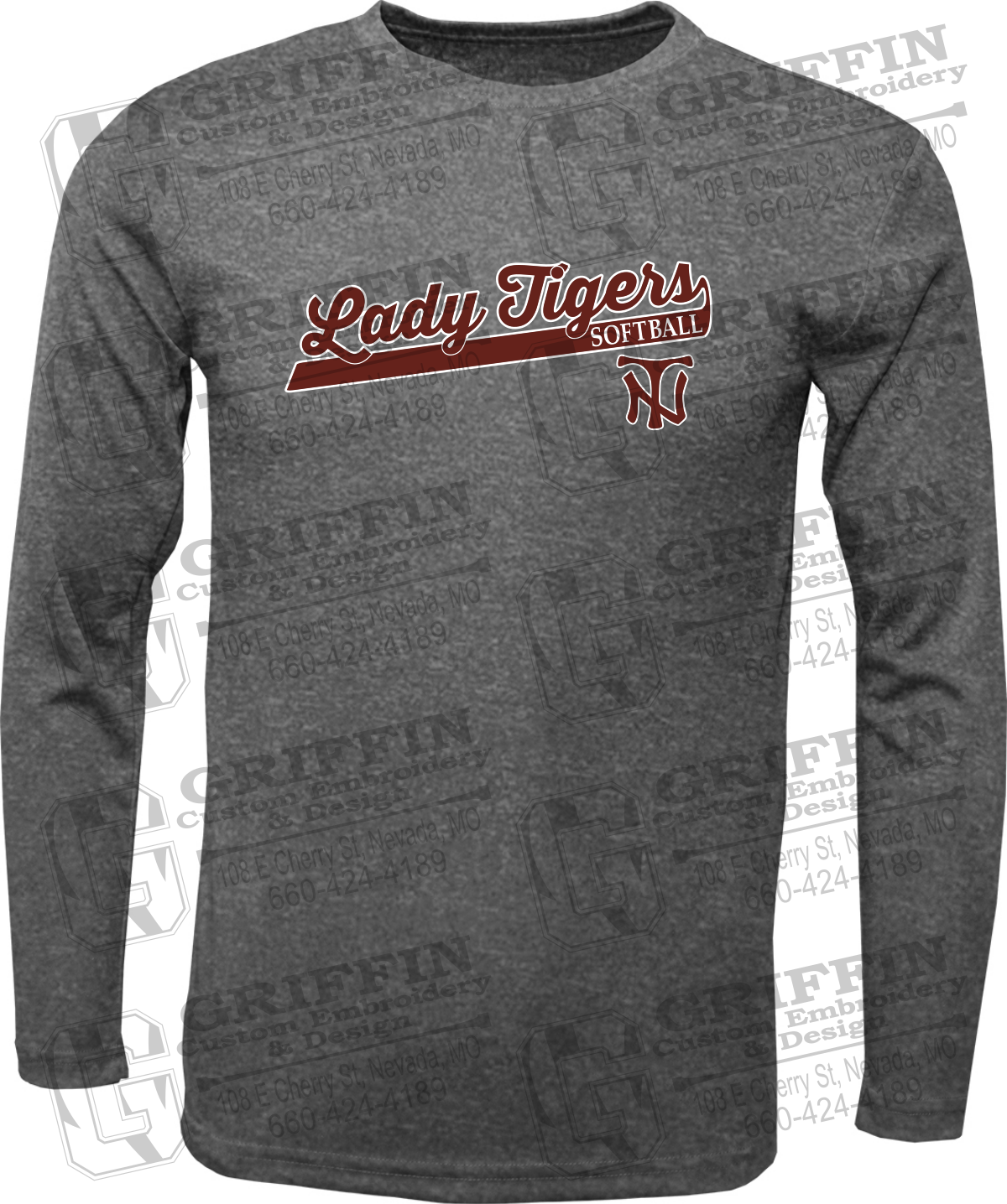Dry-Fit Long Sleeve T-Shirt - Softball - Nevada Tigers 26-B