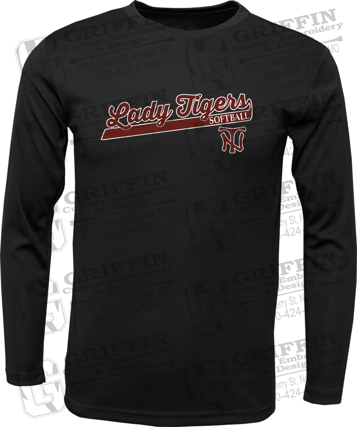 Dry-Fit Long Sleeve T-Shirt - Softball - Nevada Tigers 26-B