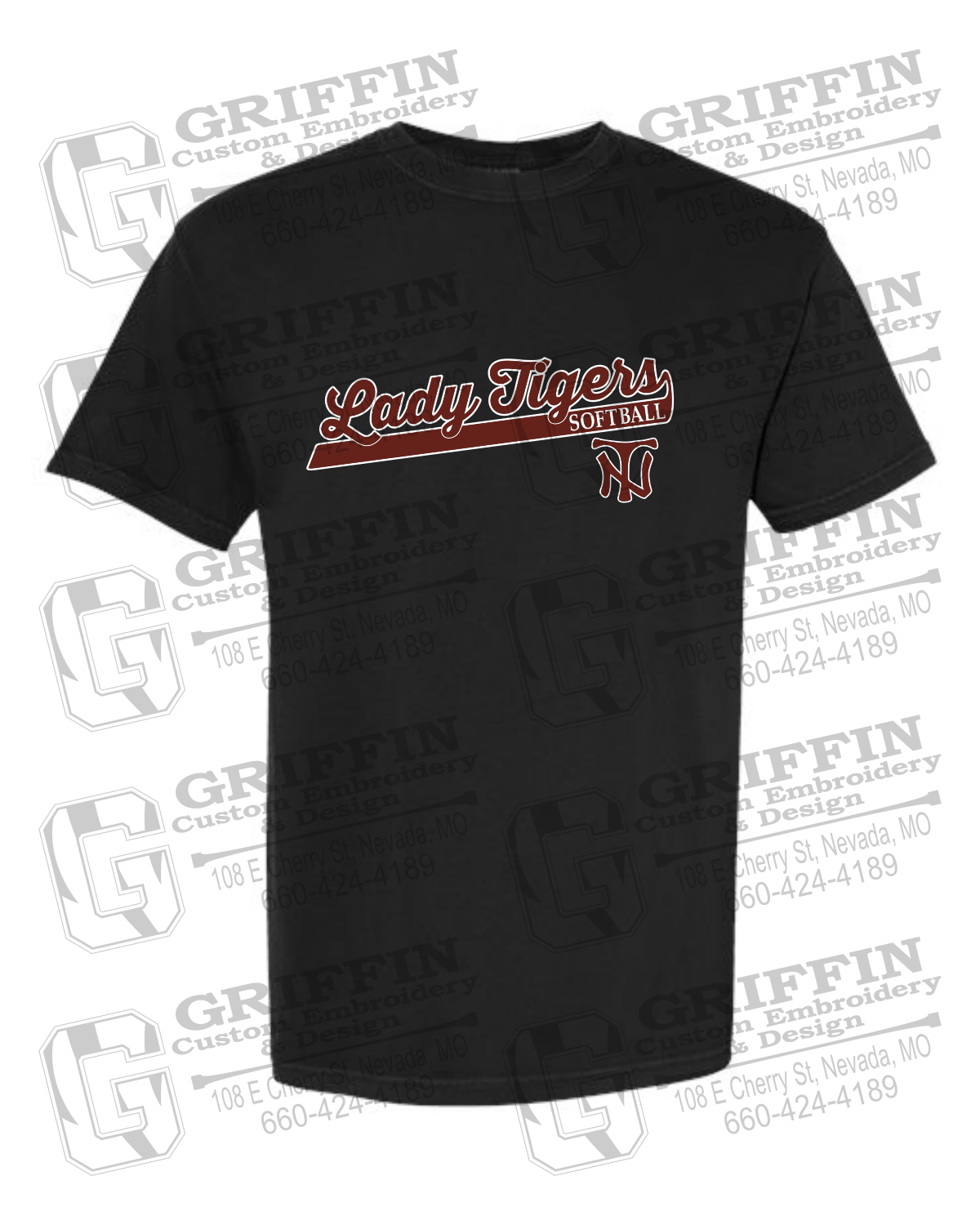 Comfort Colors Short Sleeve T-Shirt - Softball - Nevada Tigers 26-B