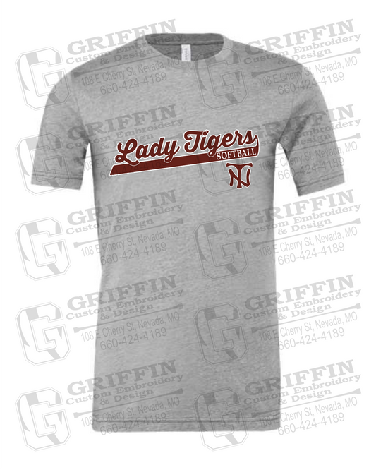 Cotton Short Sleeve T-Shirt - Softball - Nevada Tigers 26-B