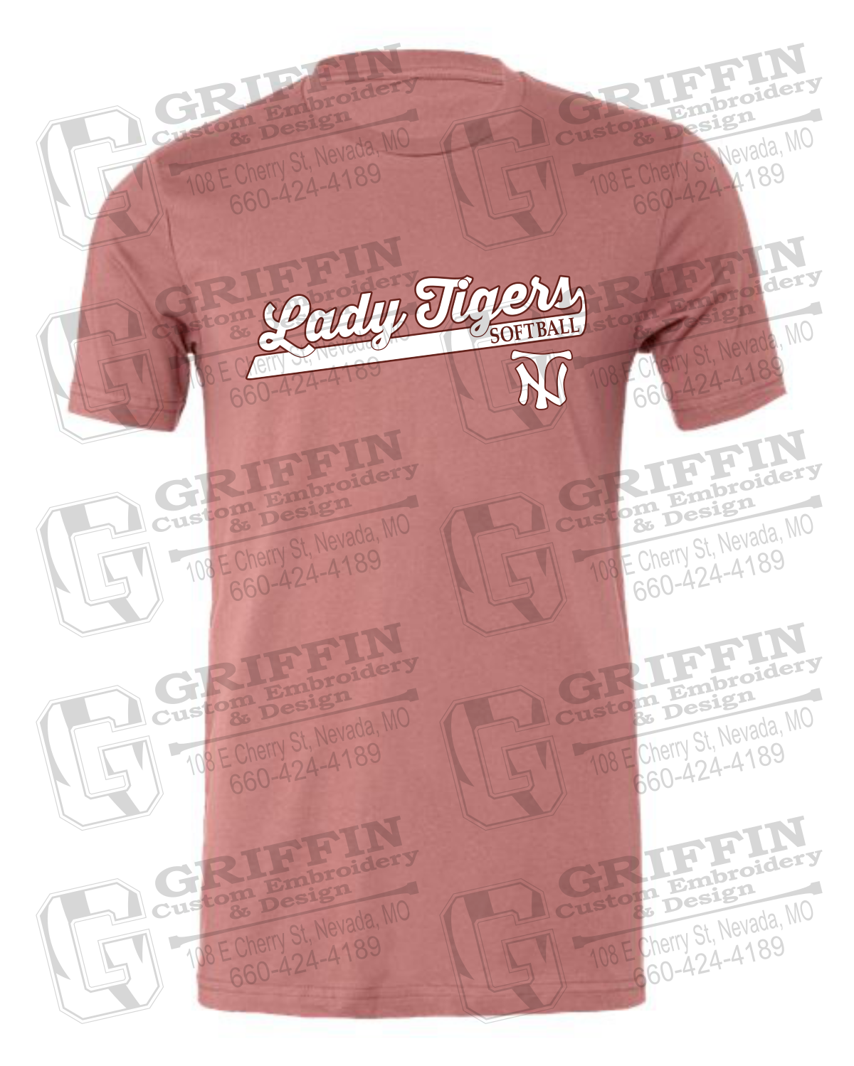 Cotton Short Sleeve T-Shirt - Softball - Nevada Tigers 26-B