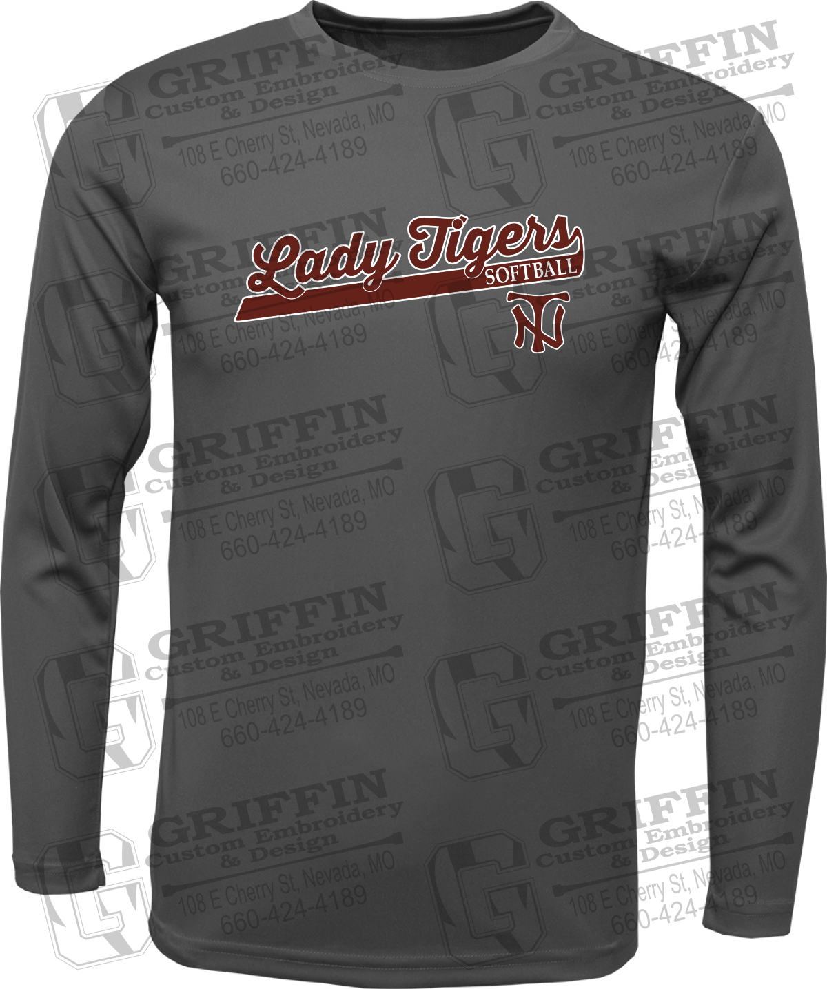 Dry-Fit Long Sleeve T-Shirt - Softball - Nevada Tigers 26-B