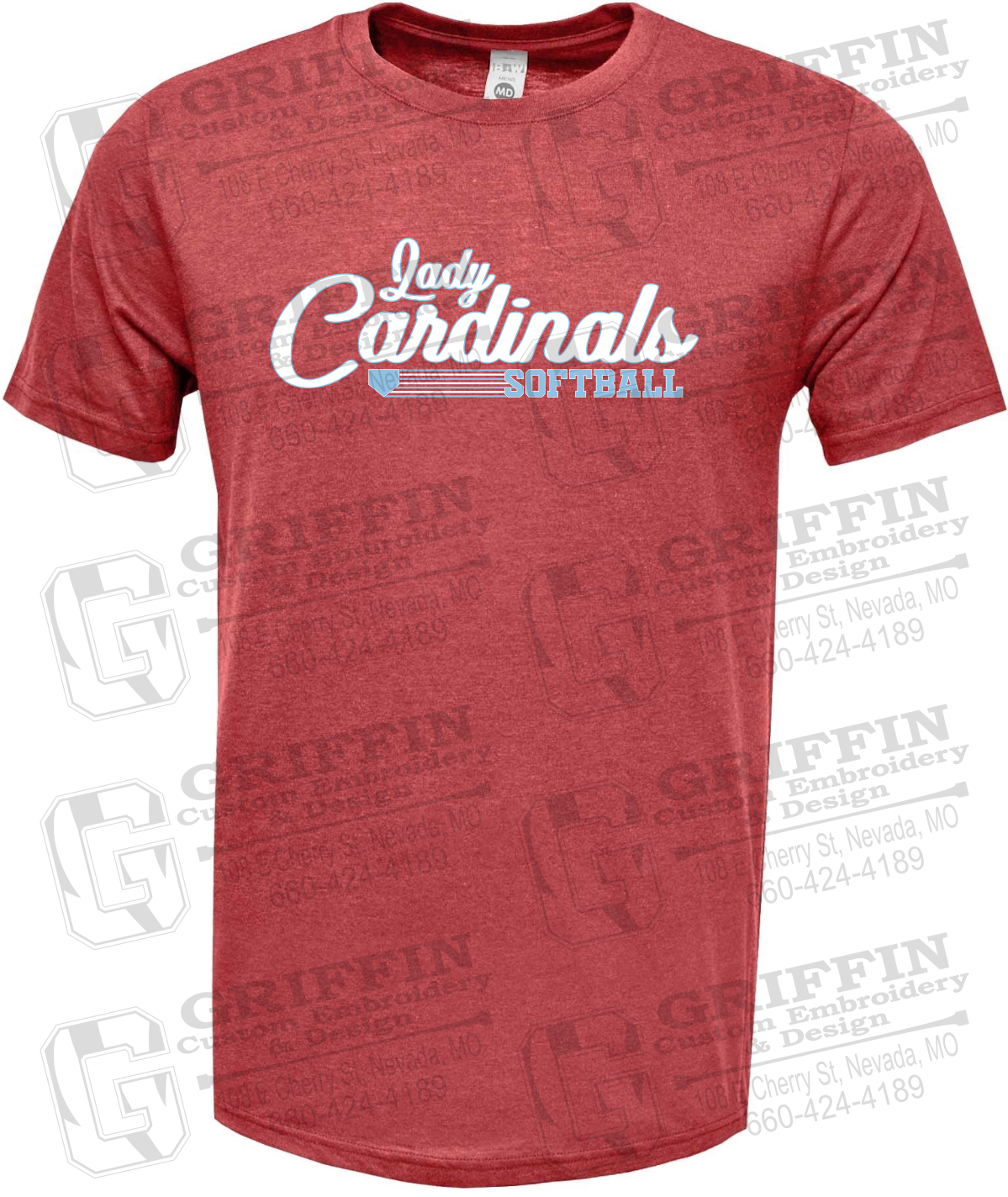 Soft-Tek Short Sleeve T-Shirt - Lady Cardinals Softball 26-B