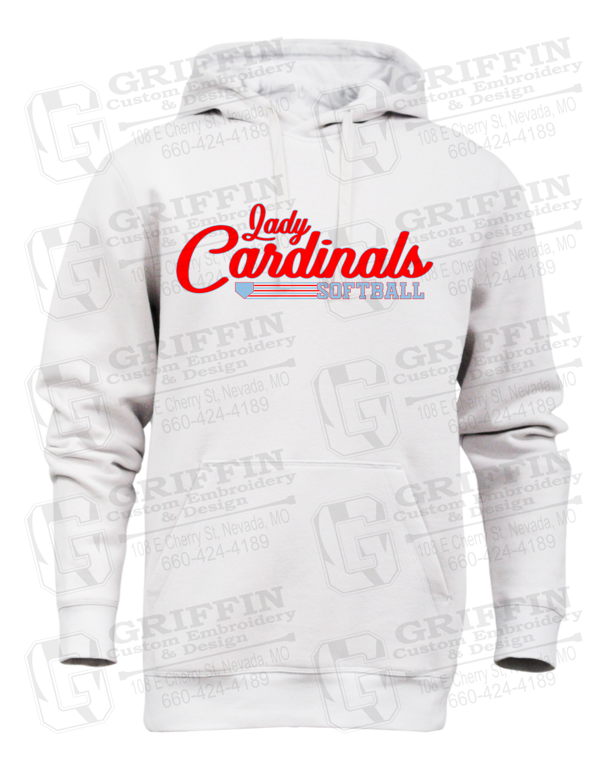 Heavyweight Fleece Hoodie - Lady Cardinals Softball 26-B