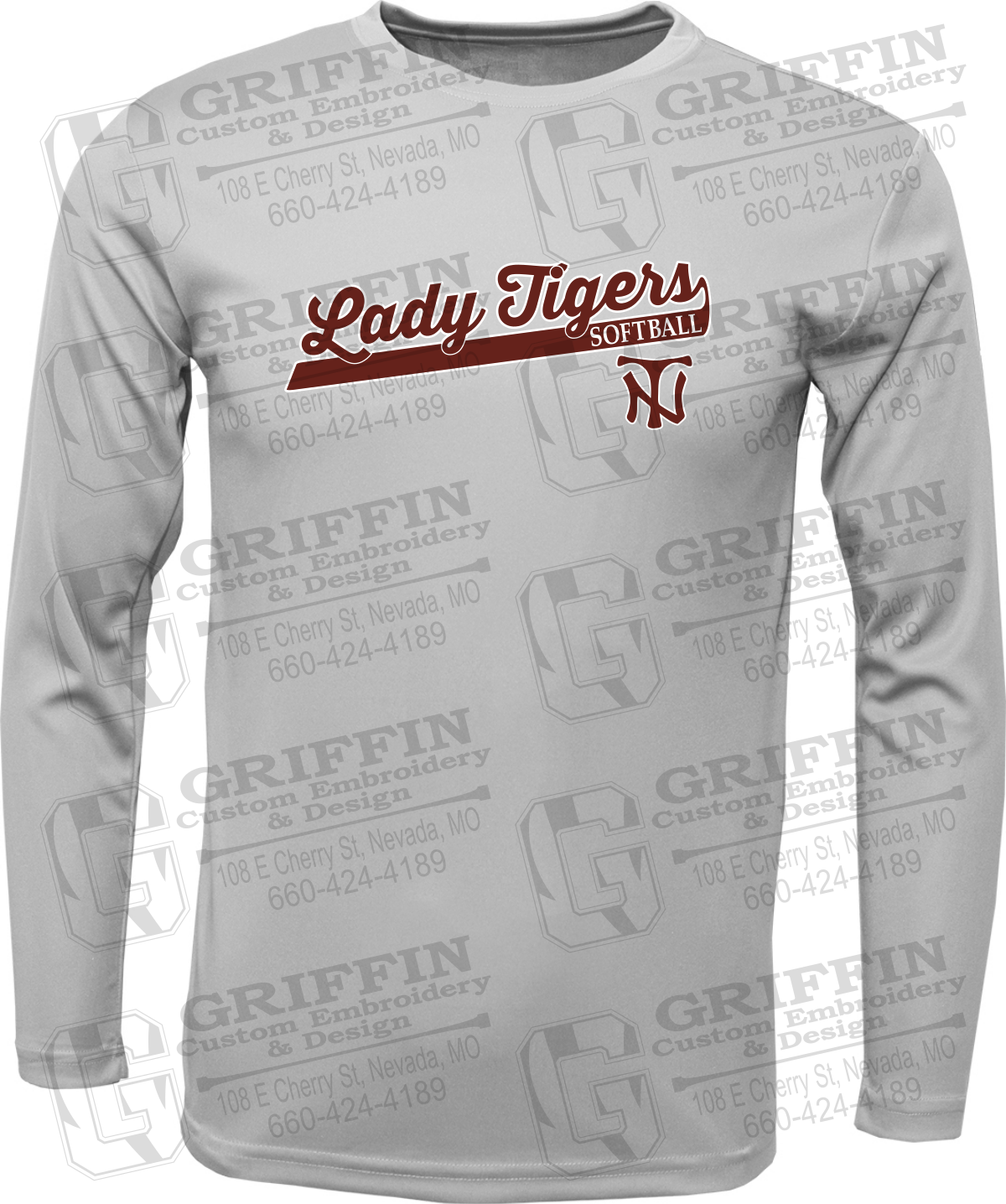 Toddler Dry-Fit Long Sleeve T-Shirt - Softball - Nevada Tigers 26-B