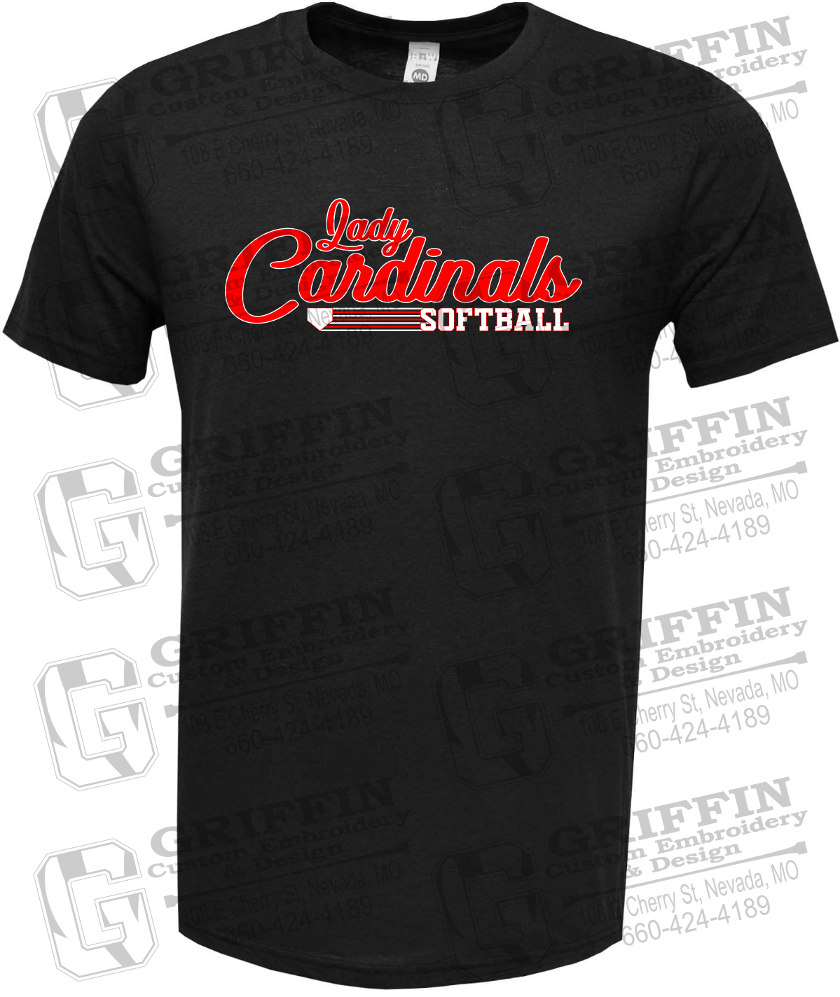 Soft-Tek Short Sleeve T-Shirt - Lady Cardinals Softball 26-B