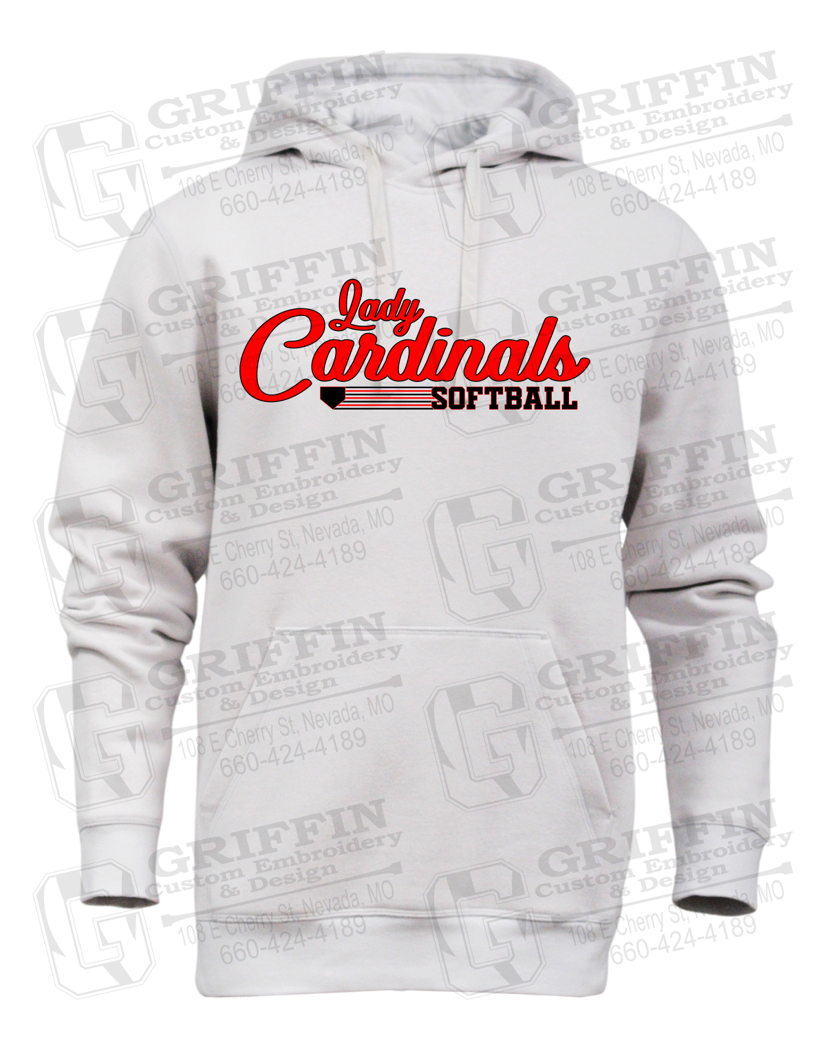 Heavyweight Fleece Hoodie - Lady Cardinals Softball 26-B