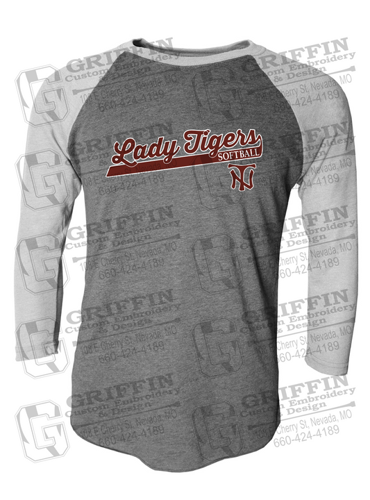 Tri-Blend Raglan Sleeve T-Shirt - Softball - Nevada Tigers 26-B