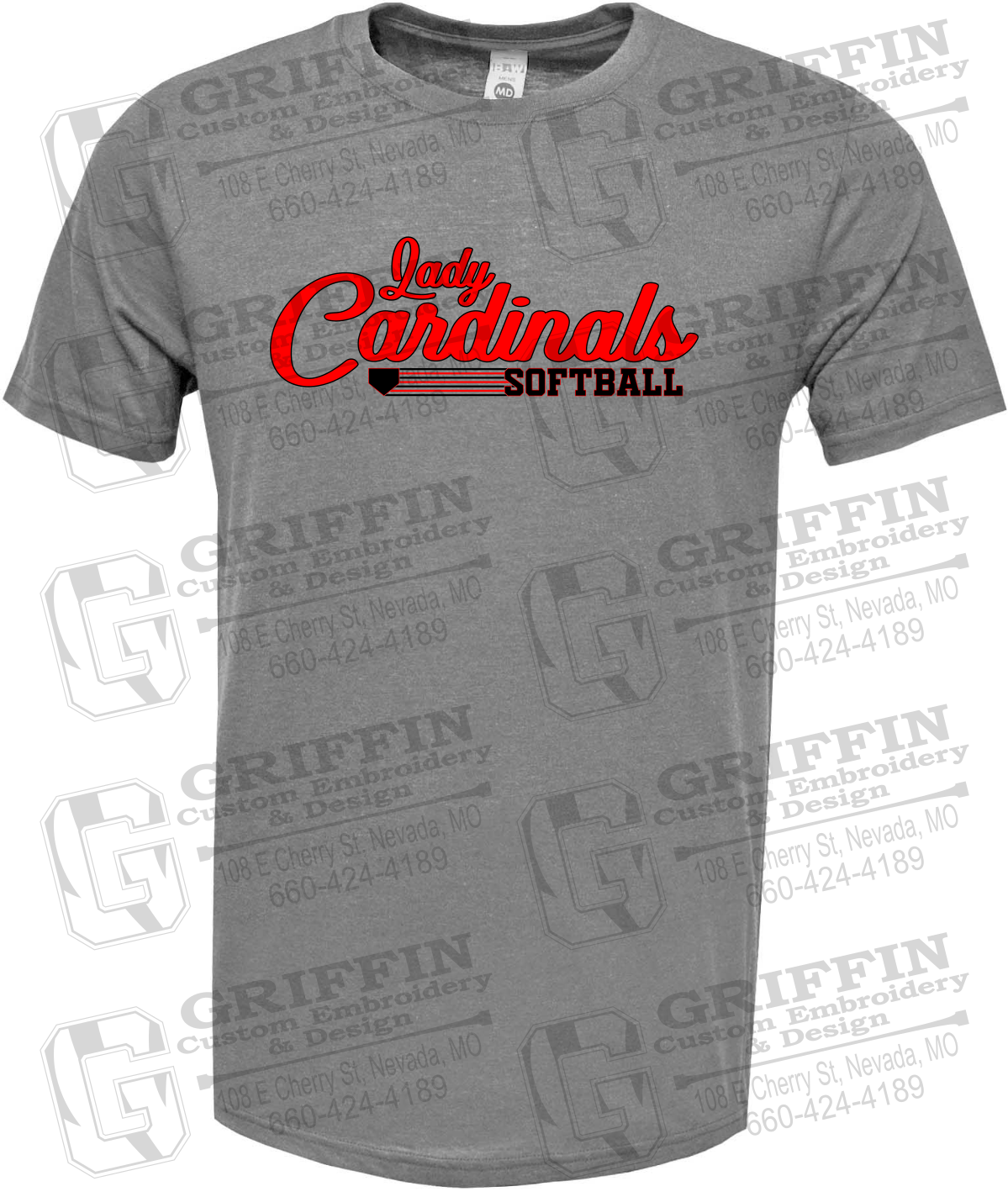Soft-Tek Short Sleeve T-Shirt - Lady Cardinals Softball 26-B
