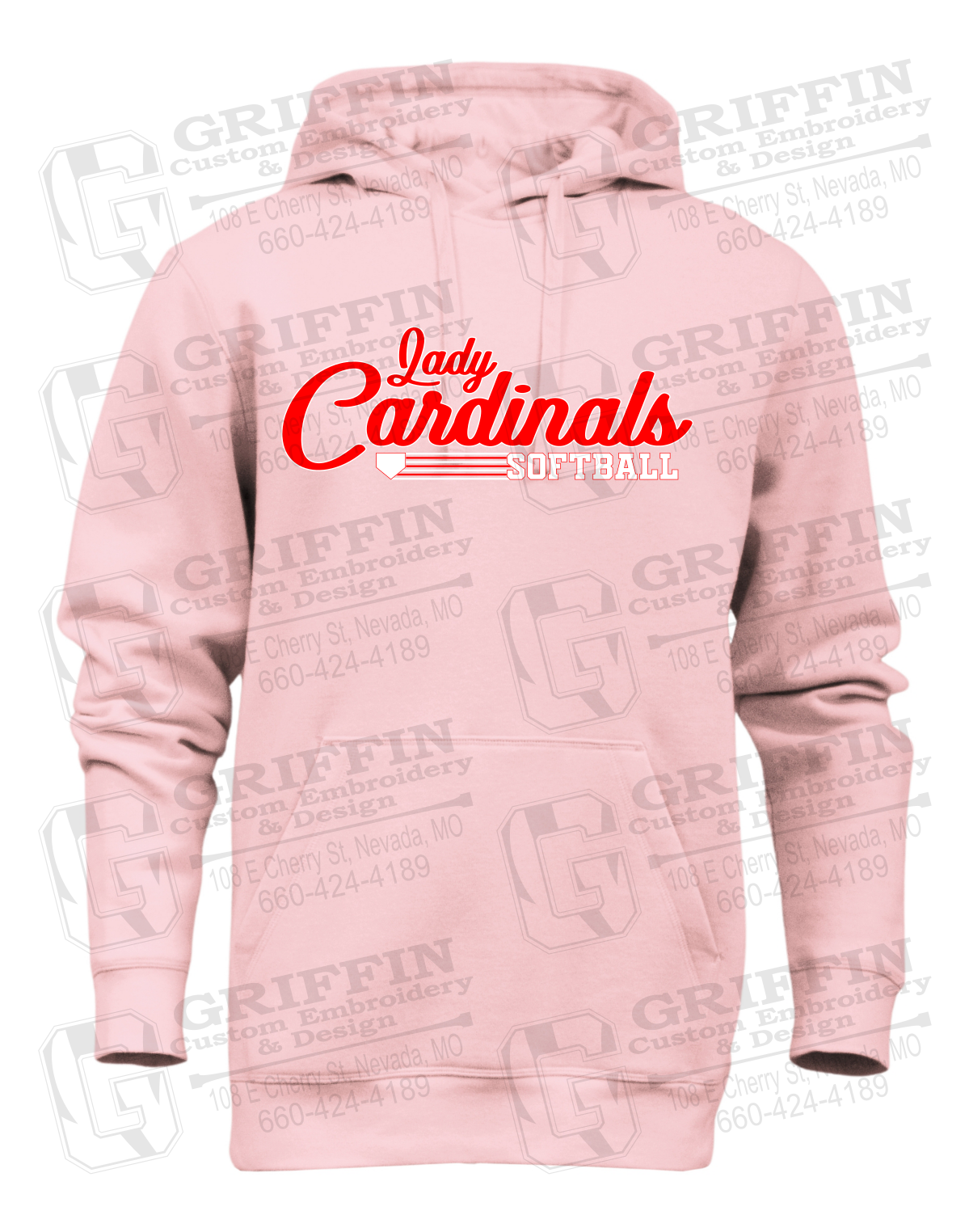 Heavyweight Fleece Hoodie - Lady Cardinals Softball 26-B