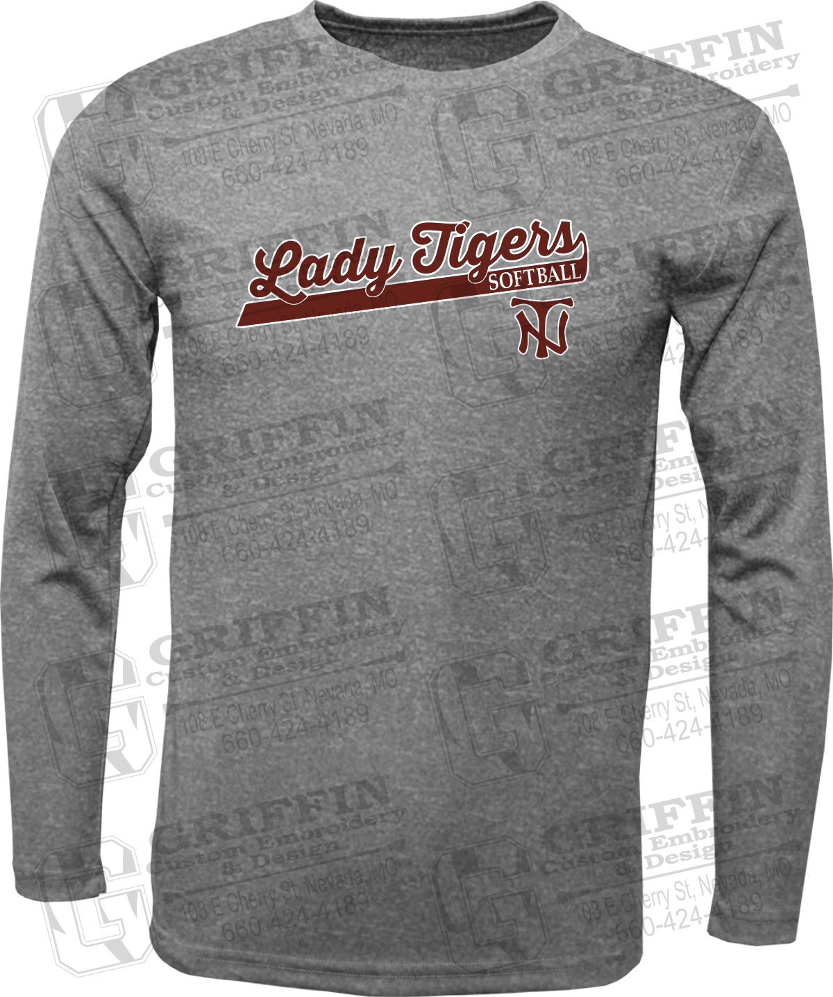 Dry-Fit Long Sleeve T-Shirt - Softball - Nevada Tigers 26-B