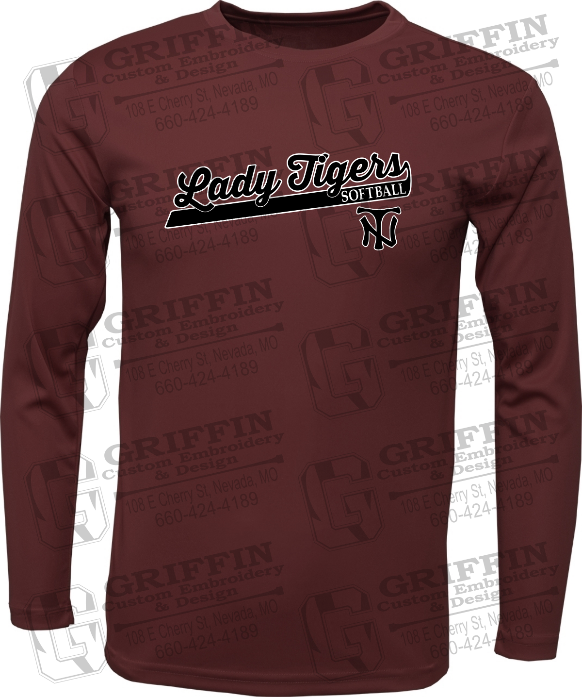 Dry-Fit Long Sleeve T-Shirt - Softball - Nevada Tigers 26-B