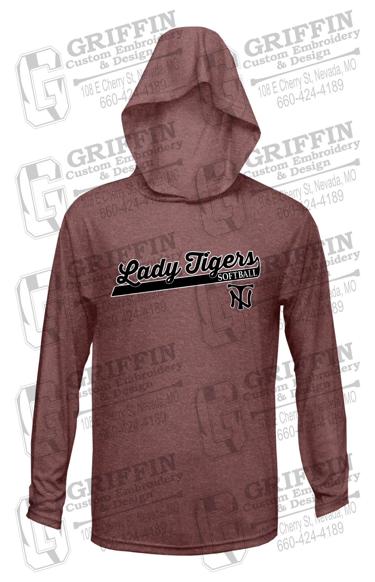 Dry-Fit T-Shirt Hoodie - Softball - Nevada Tigers 26-B