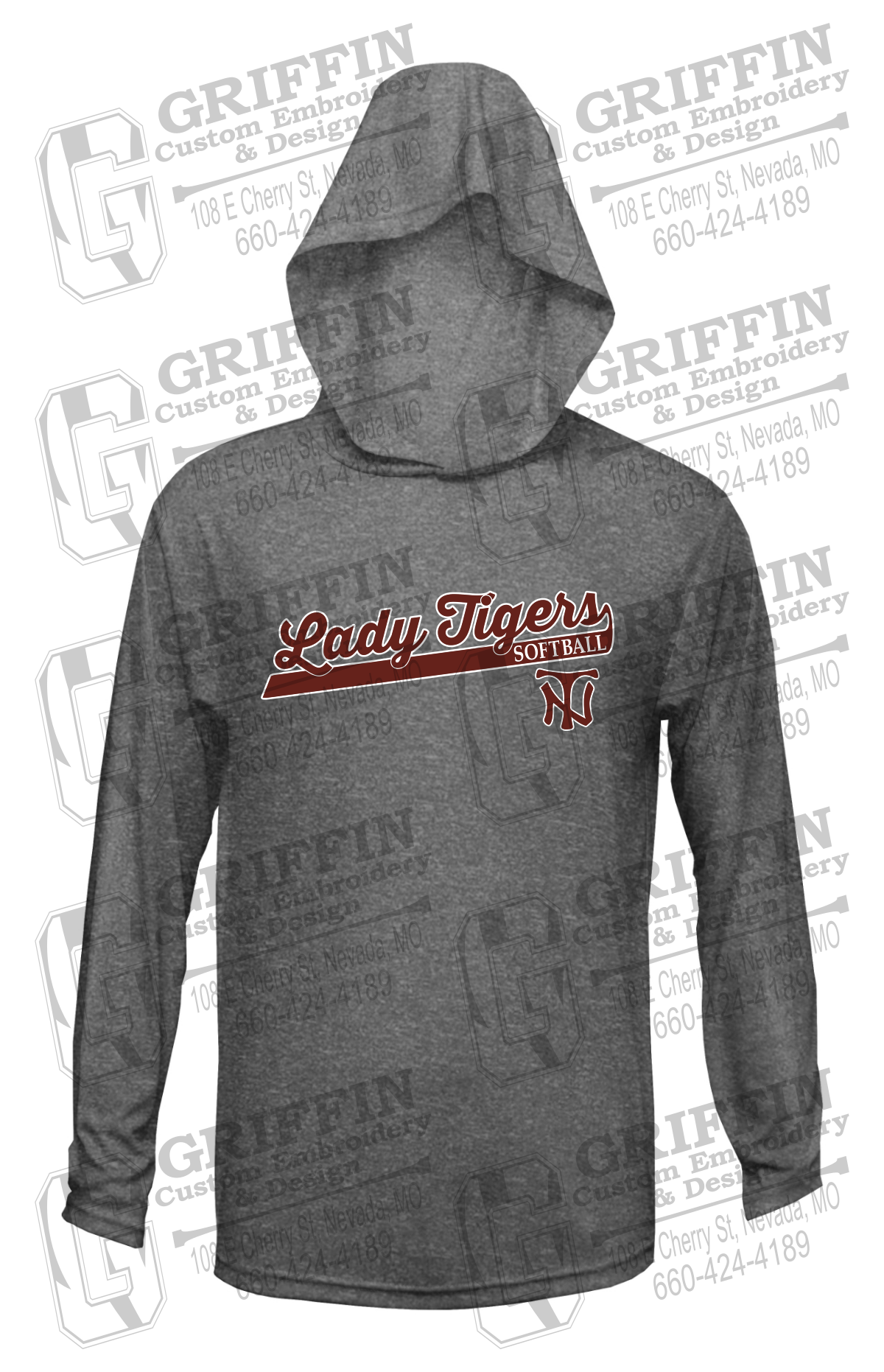 Dry-Fit T-Shirt Hoodie - Softball - Nevada Tigers 26-B