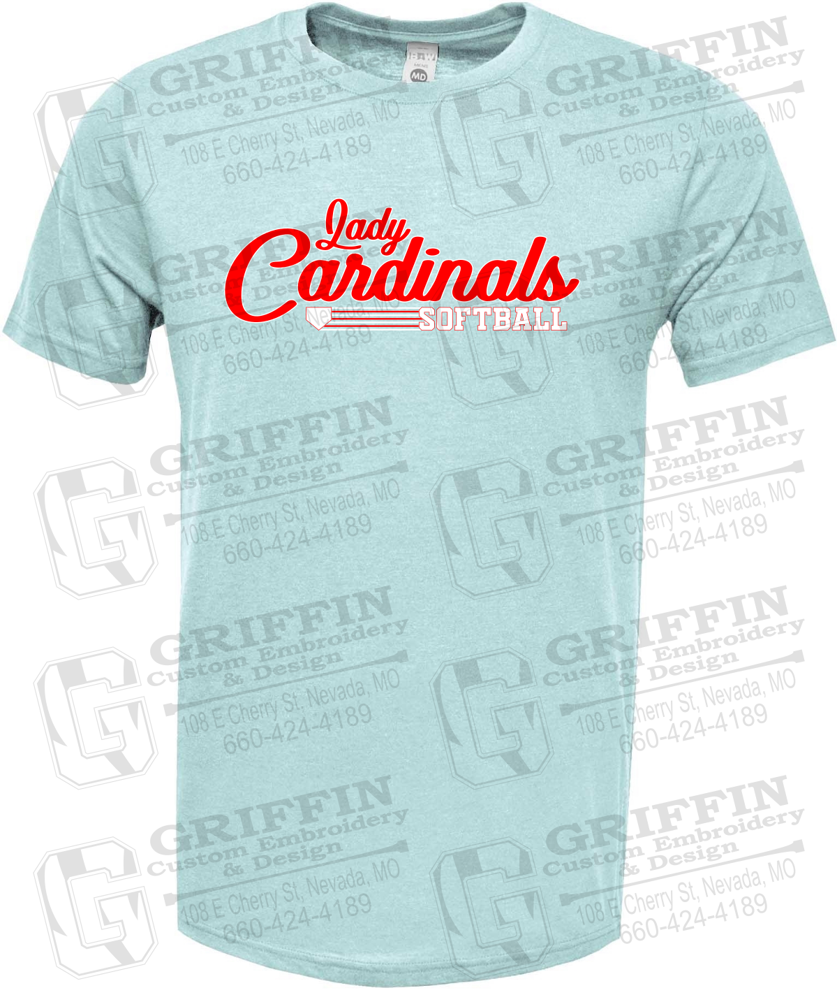 Soft-Tek Short Sleeve T-Shirt - Lady Cardinals Softball 26-B