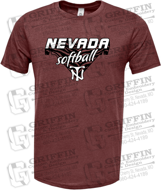 Soft-Tek Short Sleeve T-Shirt - Softball - Nevada Tigers 26-C