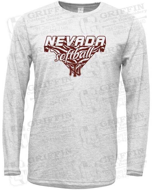 Soft-Tek Long Sleeve T-Shirt - Softball - Nevada Tigers 26-C