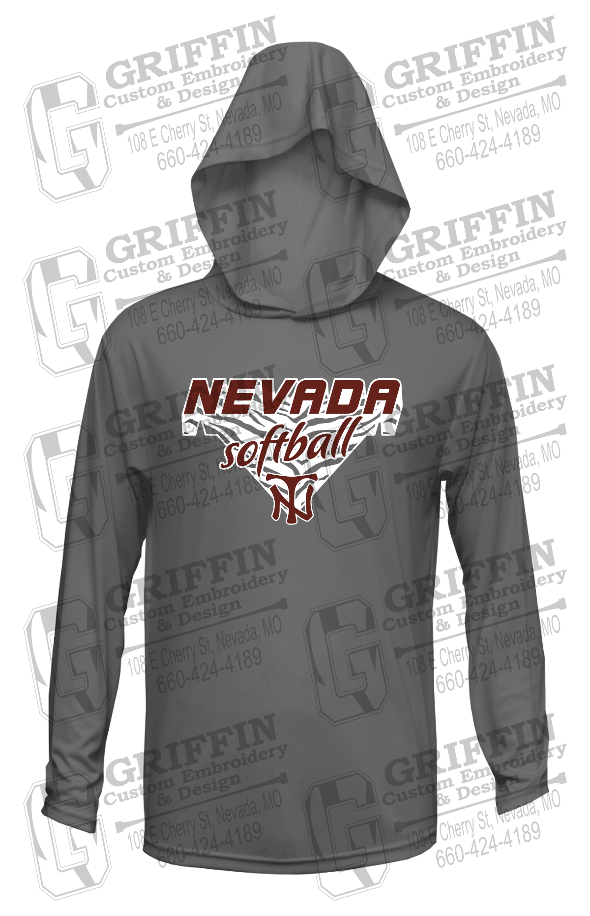 Dry-Fit T-Shirt Hoodie - Softball - Nevada Tigers 26-C