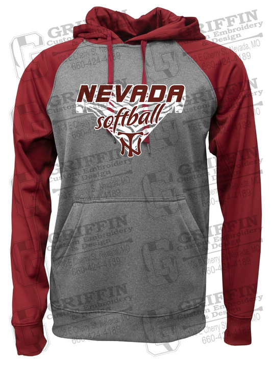Performance Fleece Raglan Hoodie - Softball - Nevada Tigers 26-C