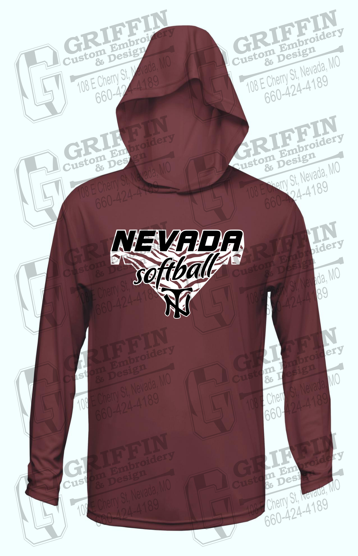 Dry-Fit T-Shirt Hoodie - Softball - Nevada Tigers 26-C