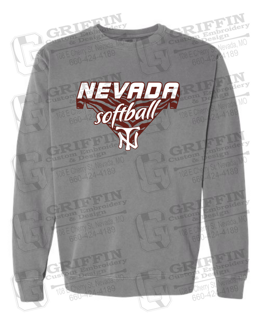 Comfort Colors Crewneck Sweatshirt - Softball - Nevada Tigers 26-C