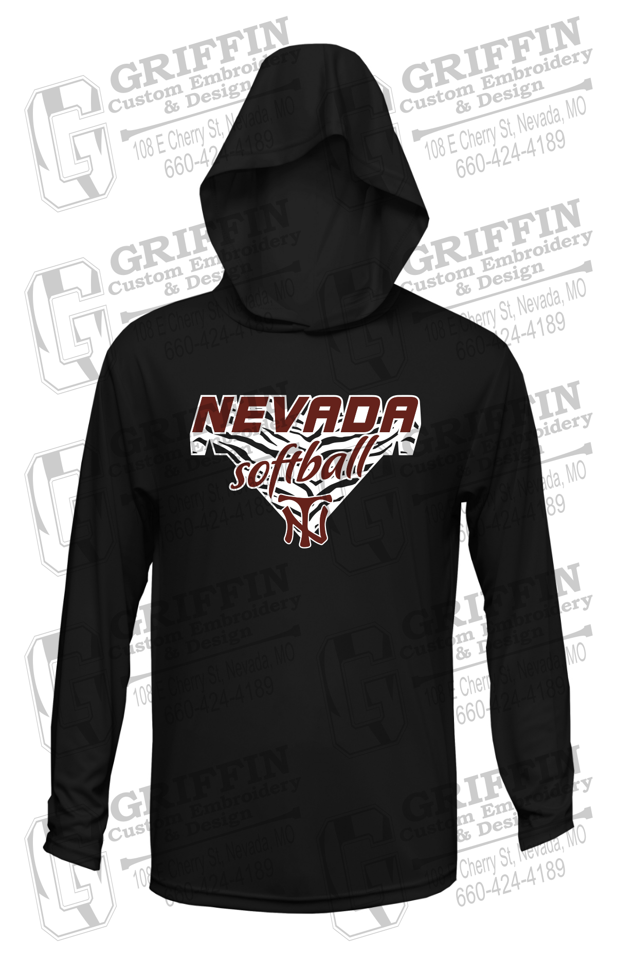 Dry-Fit T-Shirt Hoodie - Softball - Nevada Tigers 26-C