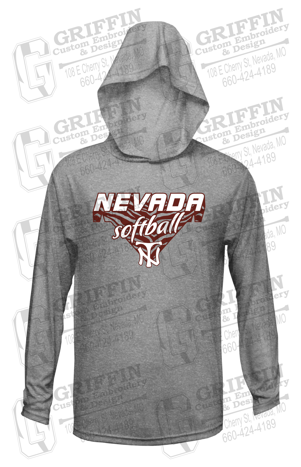 Dry-Fit T-Shirt Hoodie - Softball - Nevada Tigers 26-C