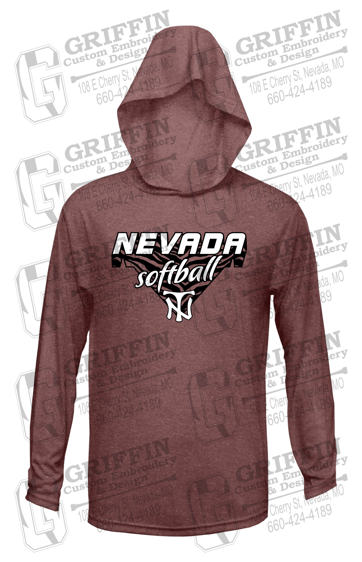 Dry-Fit T-Shirt Hoodie - Softball - Nevada Tigers 26-C