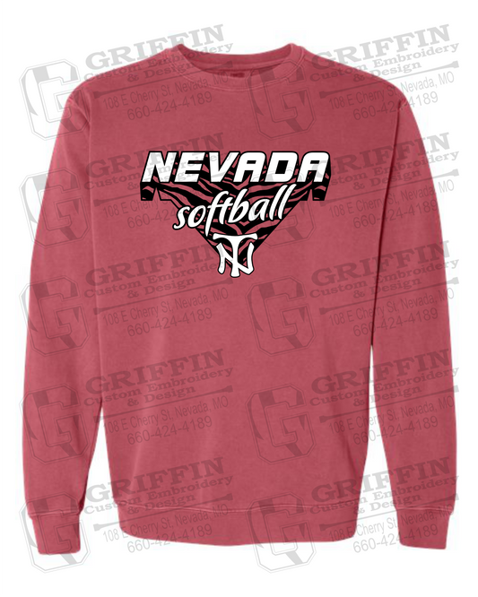 Comfort Colors Crewneck Sweatshirt - Softball - Nevada Tigers 26-C