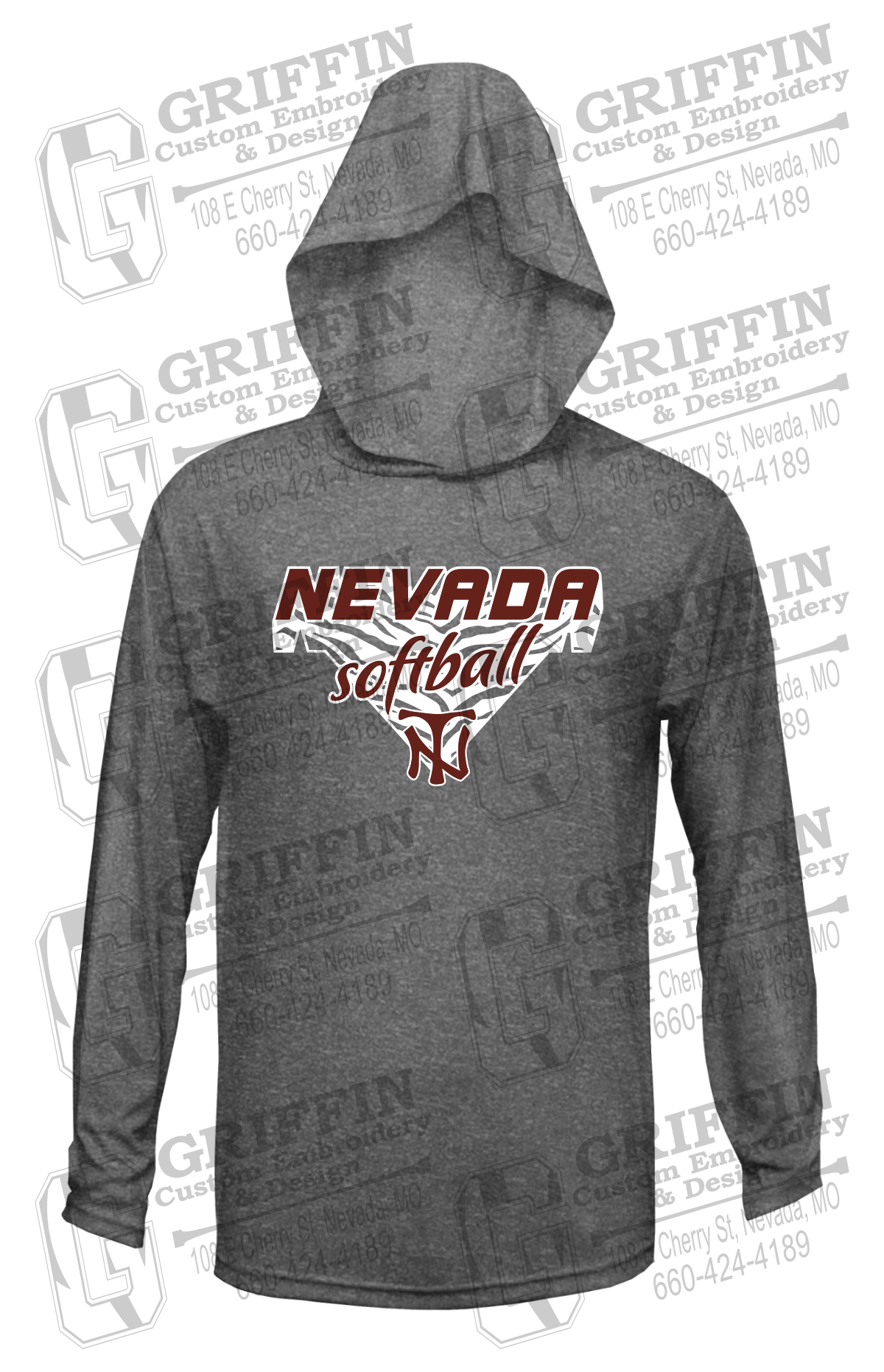 Dry-Fit T-Shirt Hoodie - Softball - Nevada Tigers 26-C
