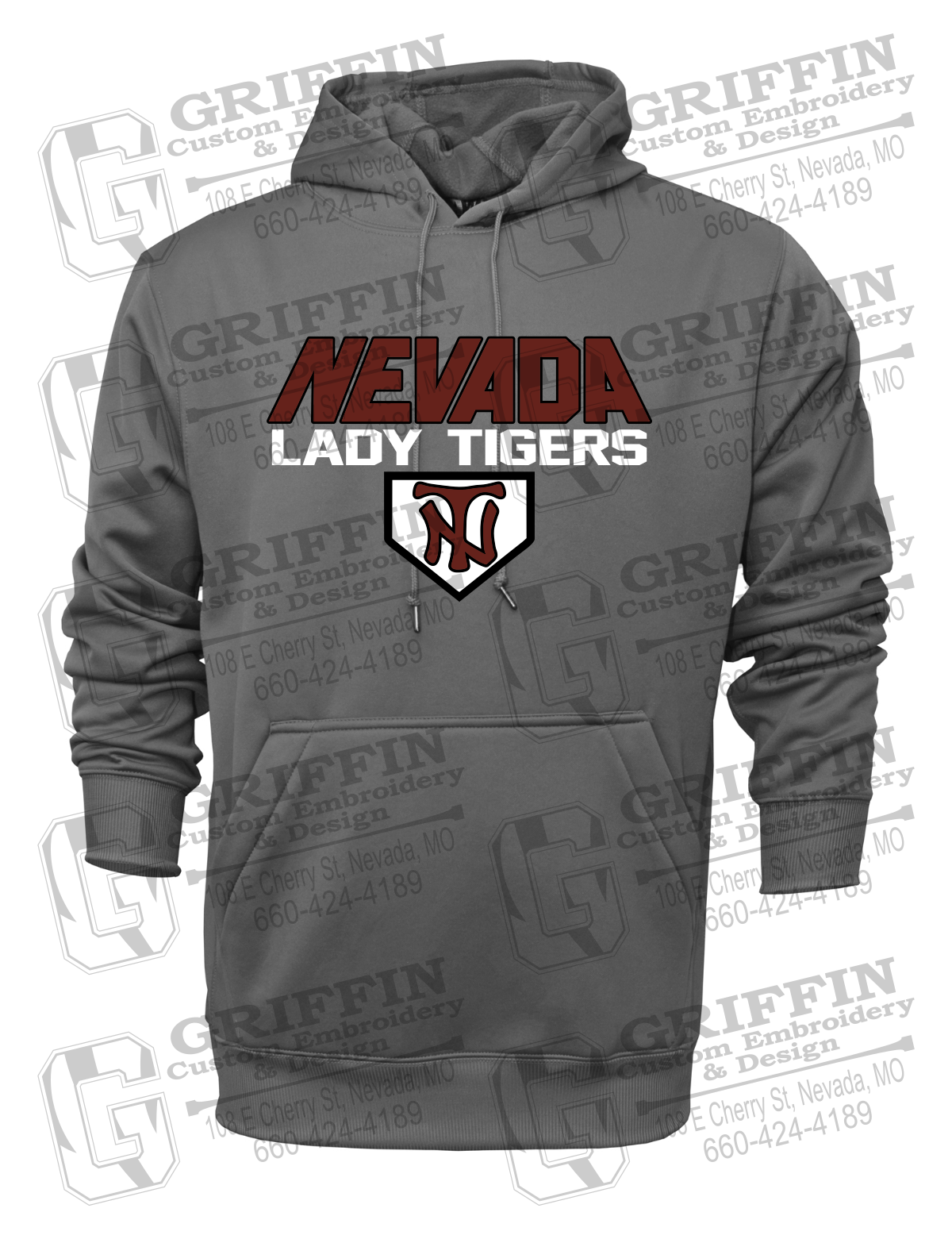 Performance Fleece Hoodie - Softball - Nevada Tigers 26-D