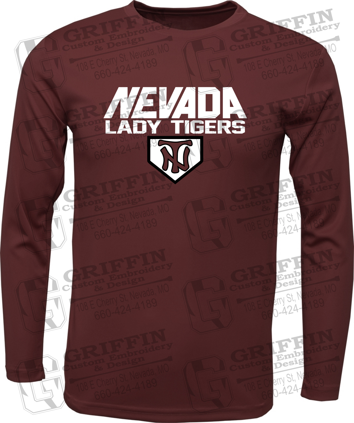 Dry-Fit Long Sleeve T-Shirt - Softball - Nevada Tigers 26-D