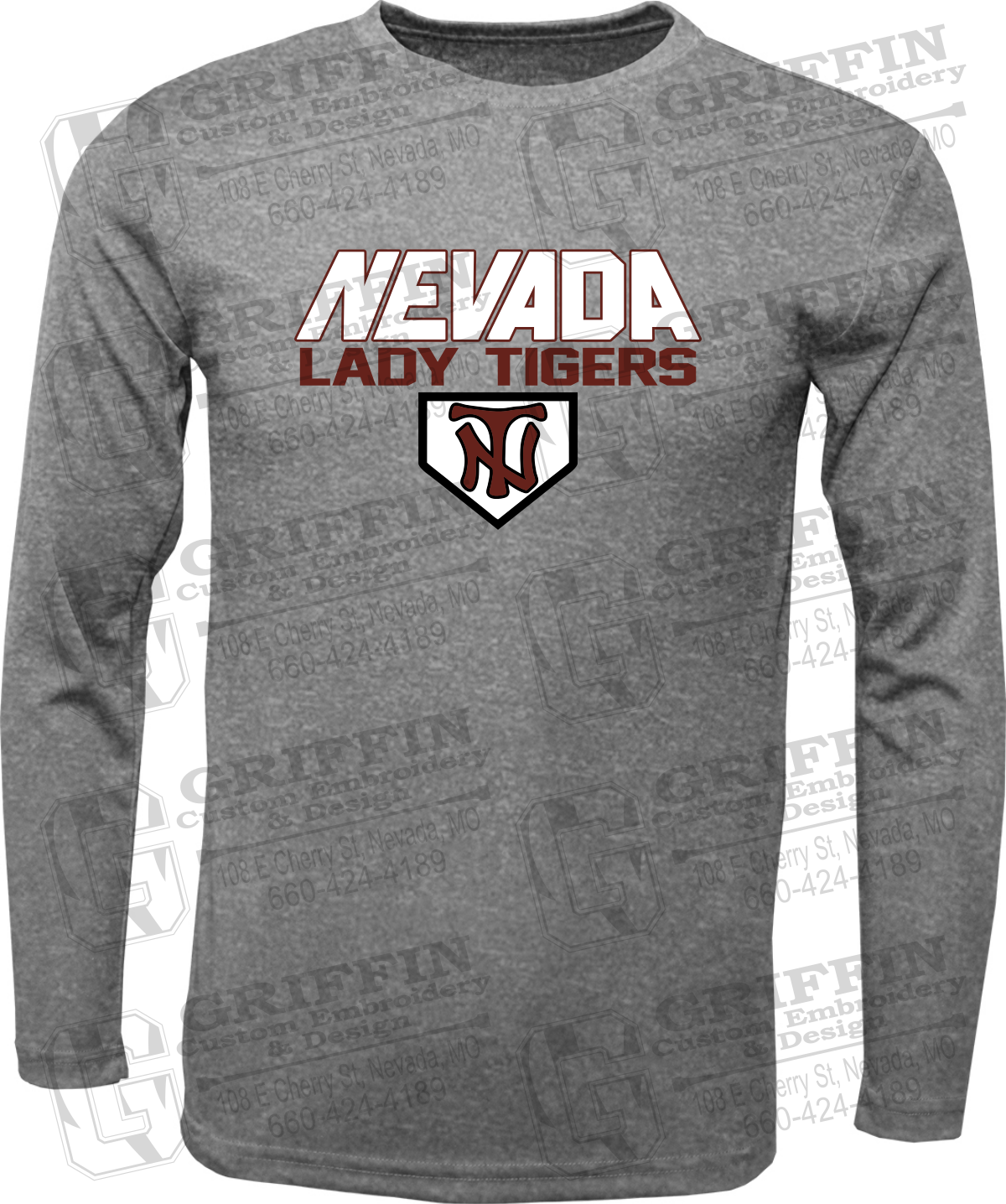 Dry-Fit Long Sleeve T-Shirt - Softball - Nevada Tigers 26-D