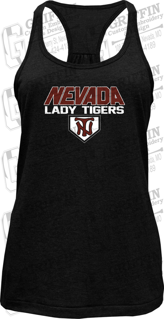 Womens Tri-Blend Tank Top - Softball - Nevada Tigers 26-D