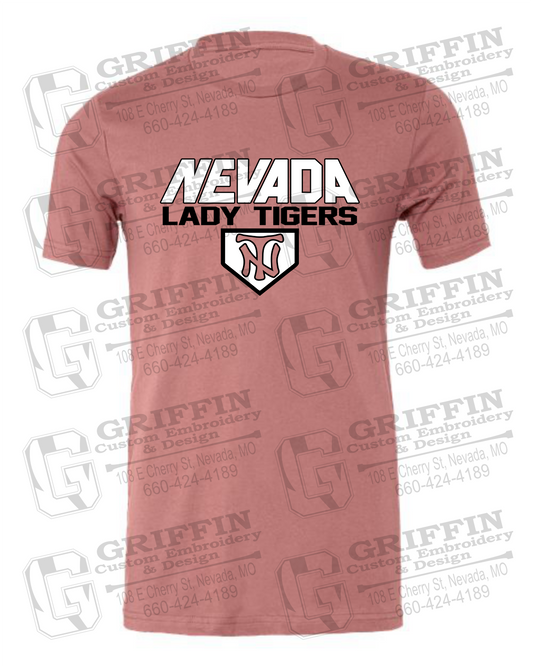 Cotton Short Sleeve T-Shirt - Softball - Nevada Tigers 26-D
