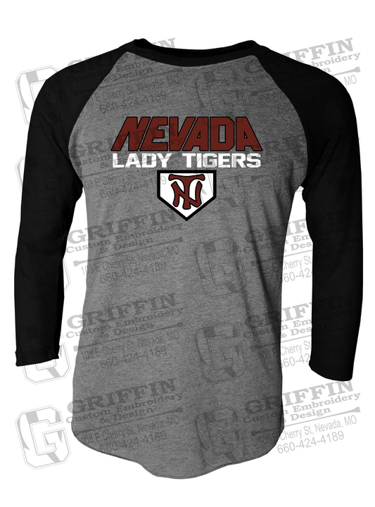 Tri-Blend Raglan Sleeve T-Shirt - Softball - Nevada Tigers 26-D