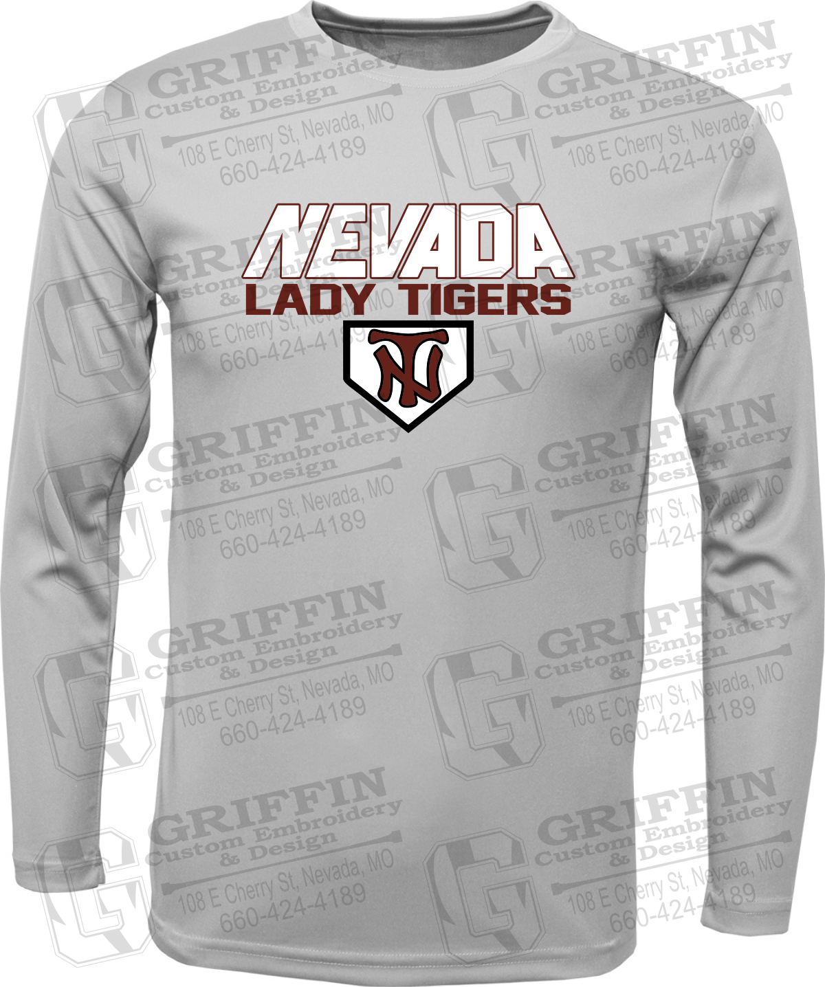 Toddler Dry-Fit Long Sleeve T-Shirt - Softball - Nevada Tigers 26-D