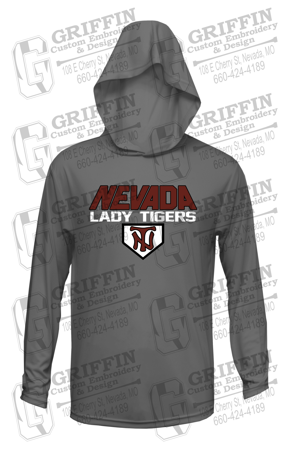 Dry-Fit T-Shirt Hoodie - Softball - Nevada Tigers 26-D