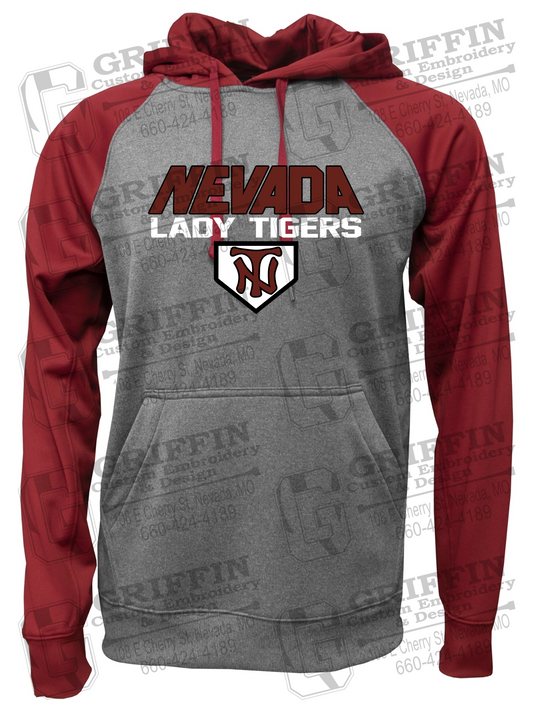 Performance Fleece Raglan Hoodie - Softball - Nevada Tigers 26-D