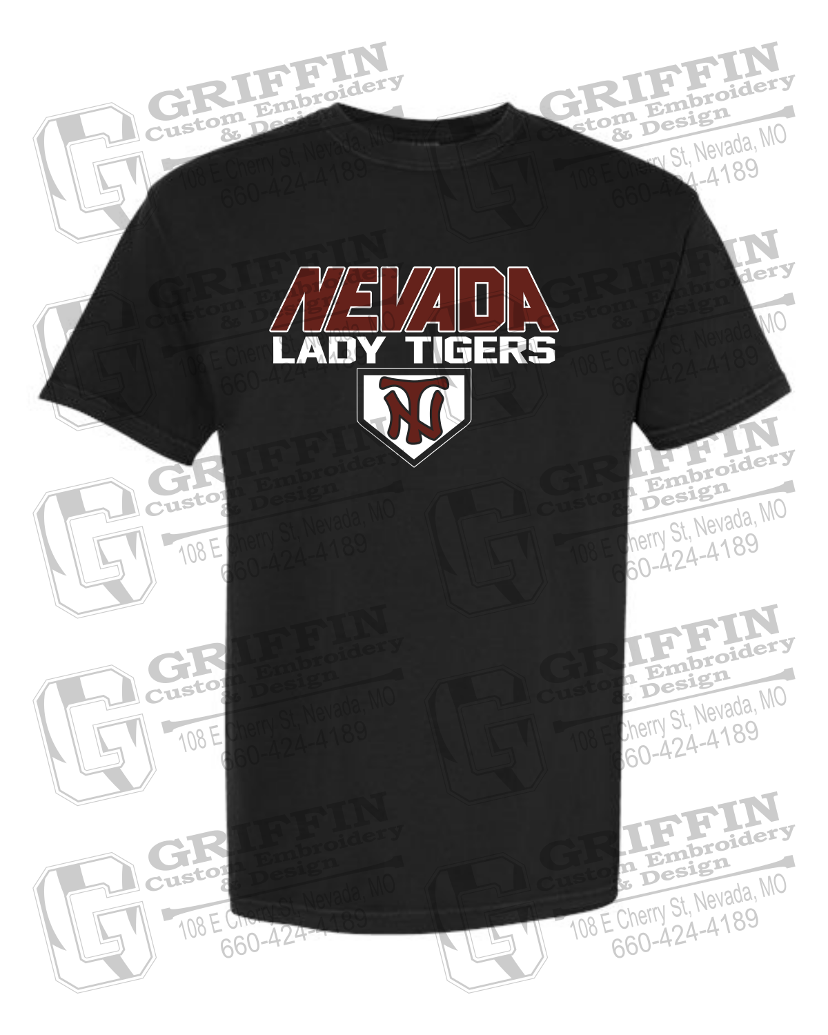 Comfort Colors Short Sleeve T-Shirt - Softball - Nevada Tigers 26-D