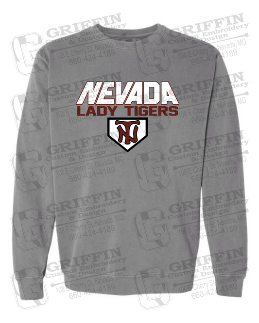 Comfort Colors Crewneck Sweatshirt - Softball - Nevada Tigers 26-D
