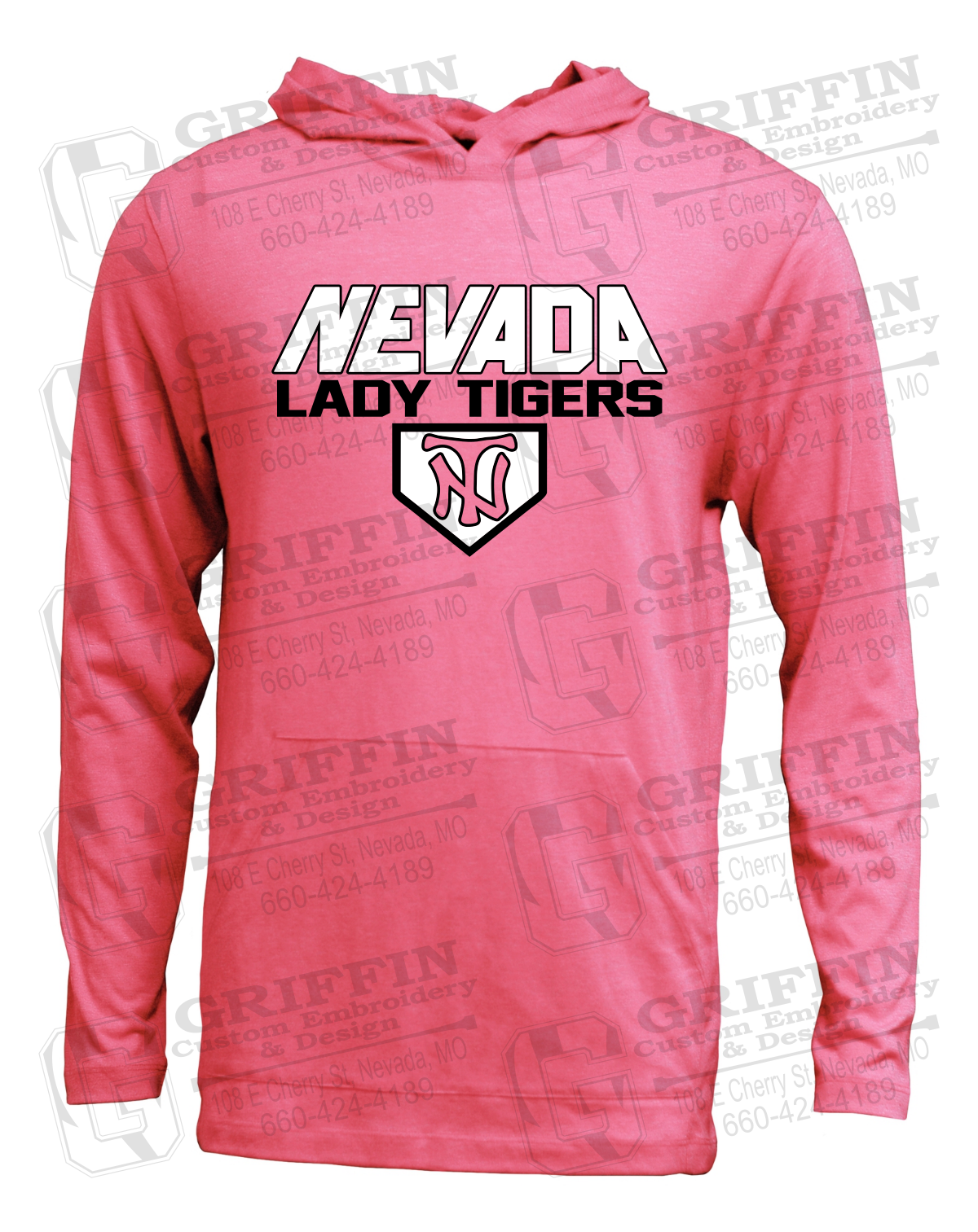 Soft-Tek T-Shirt Hoodie - Softball - Nevada Tigers 26-D