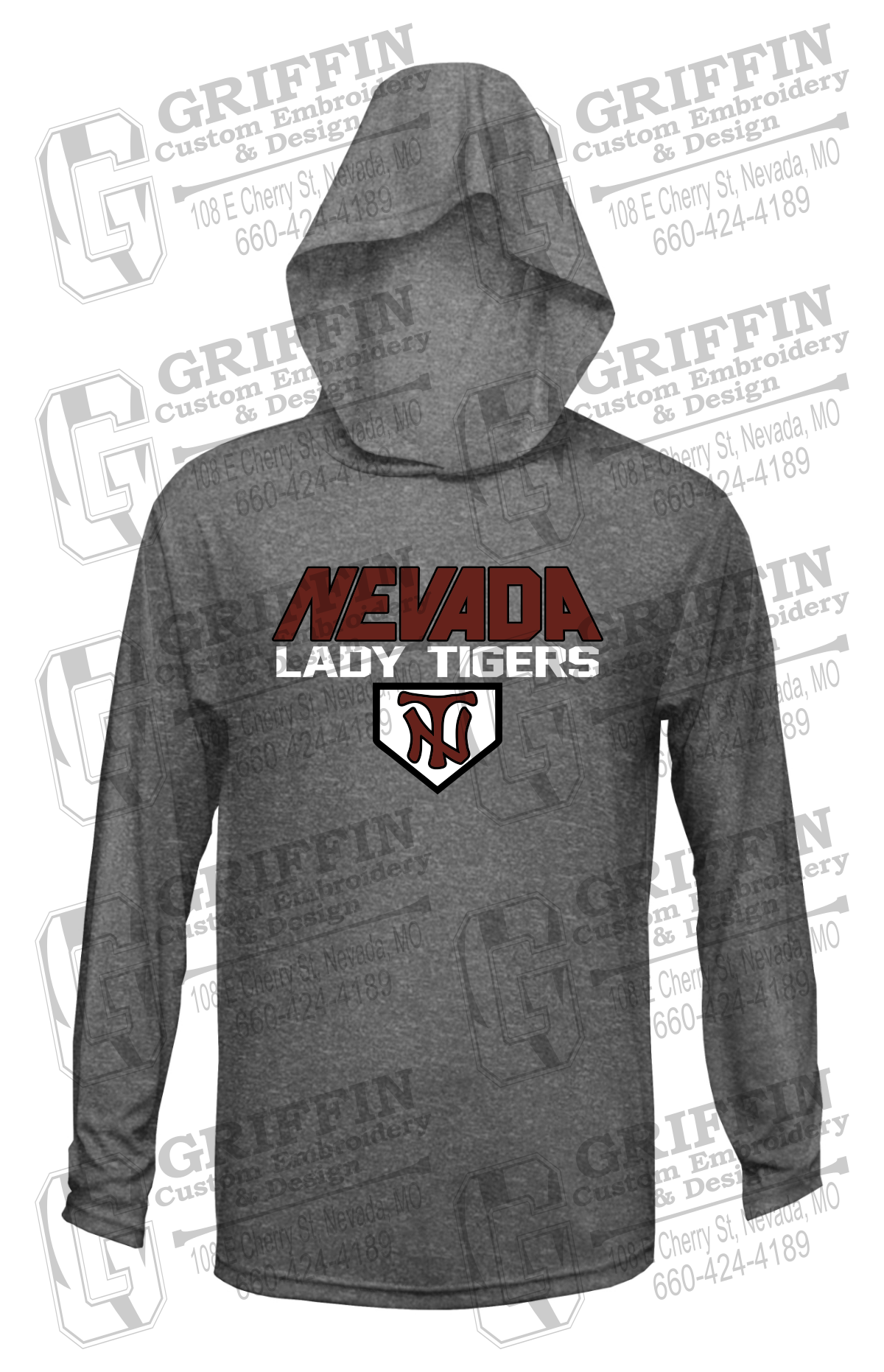 Dry-Fit T-Shirt Hoodie - Softball - Nevada Tigers 26-D