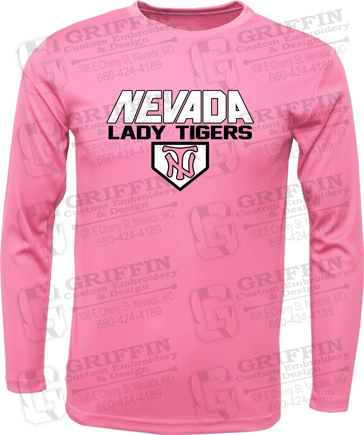 Toddler Dry-Fit Long Sleeve T-Shirt - Softball - Nevada Tigers 26-D