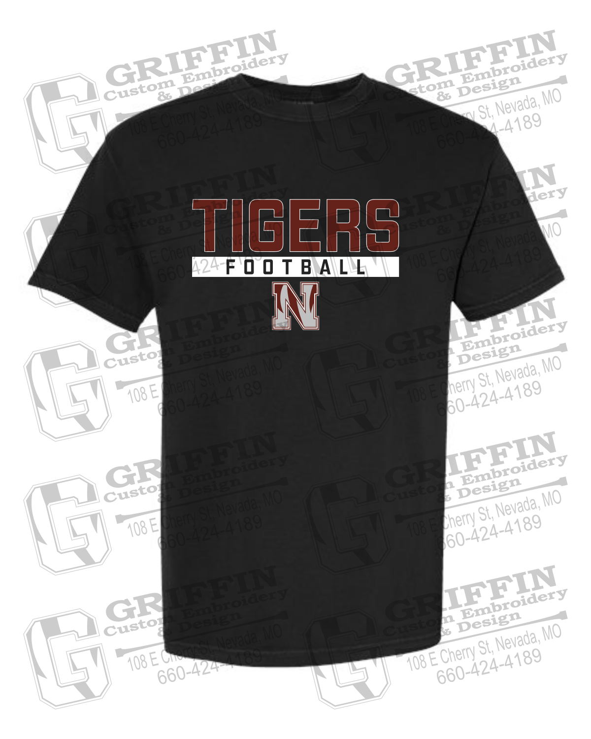 Comfort Colors Short Sleeve T-Shirt - Football - Nevada Tigers 26-E