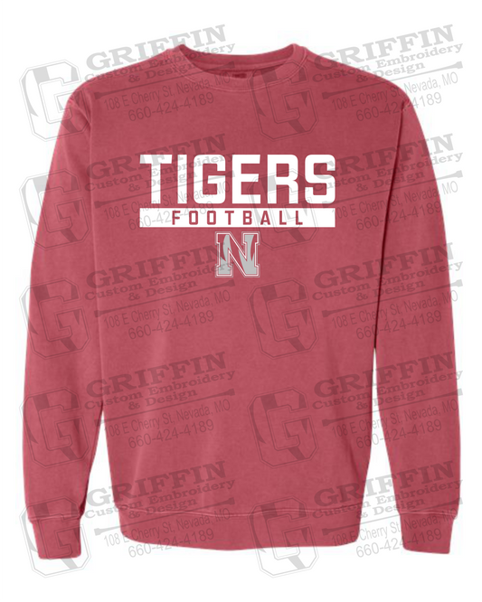 Comfort Colors Crewneck Sweatshirt - Football - Nevada Tigers 26-E